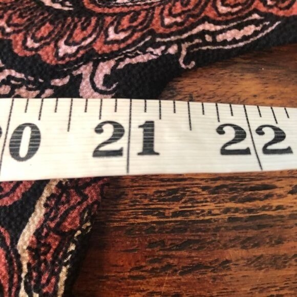 Umgee Boho Paisley Peasant Tunic Rust/Blue Size S - Picture 8 of 12